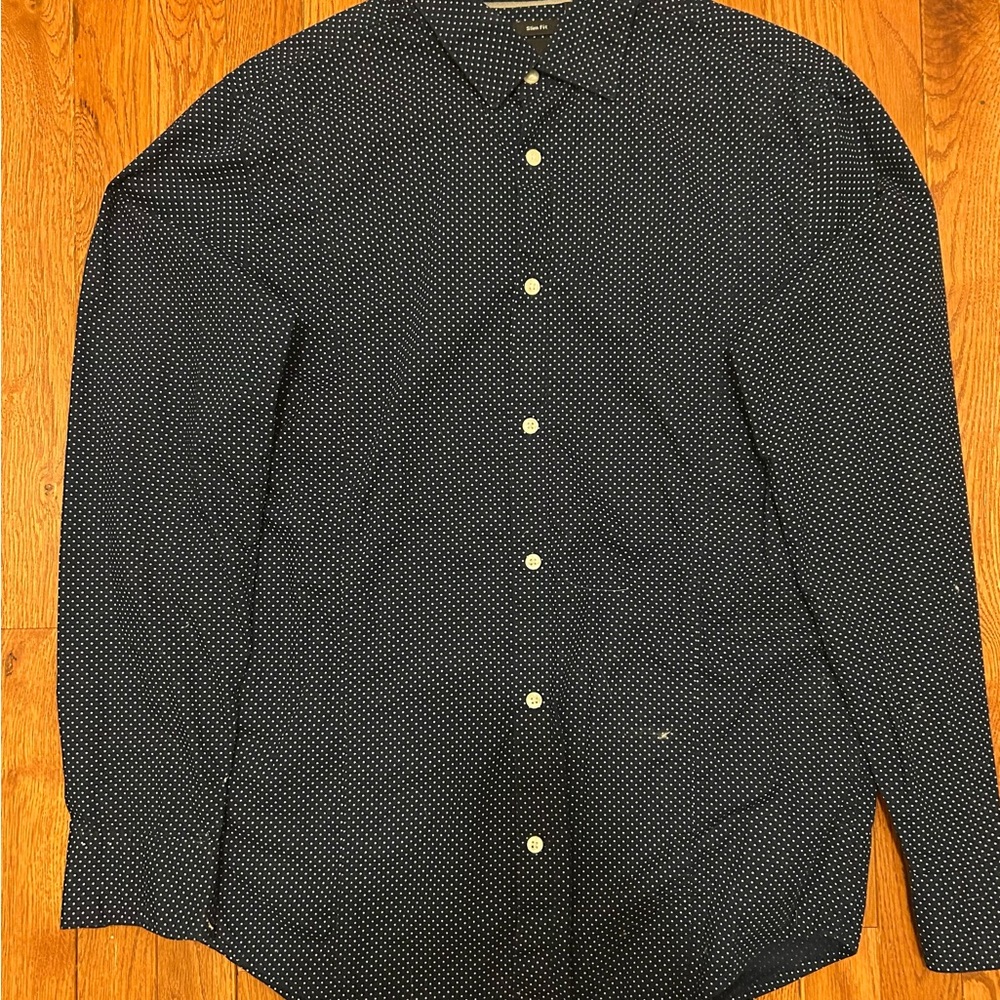 jf j.ferrar Dark Blue Button Down Shirt
